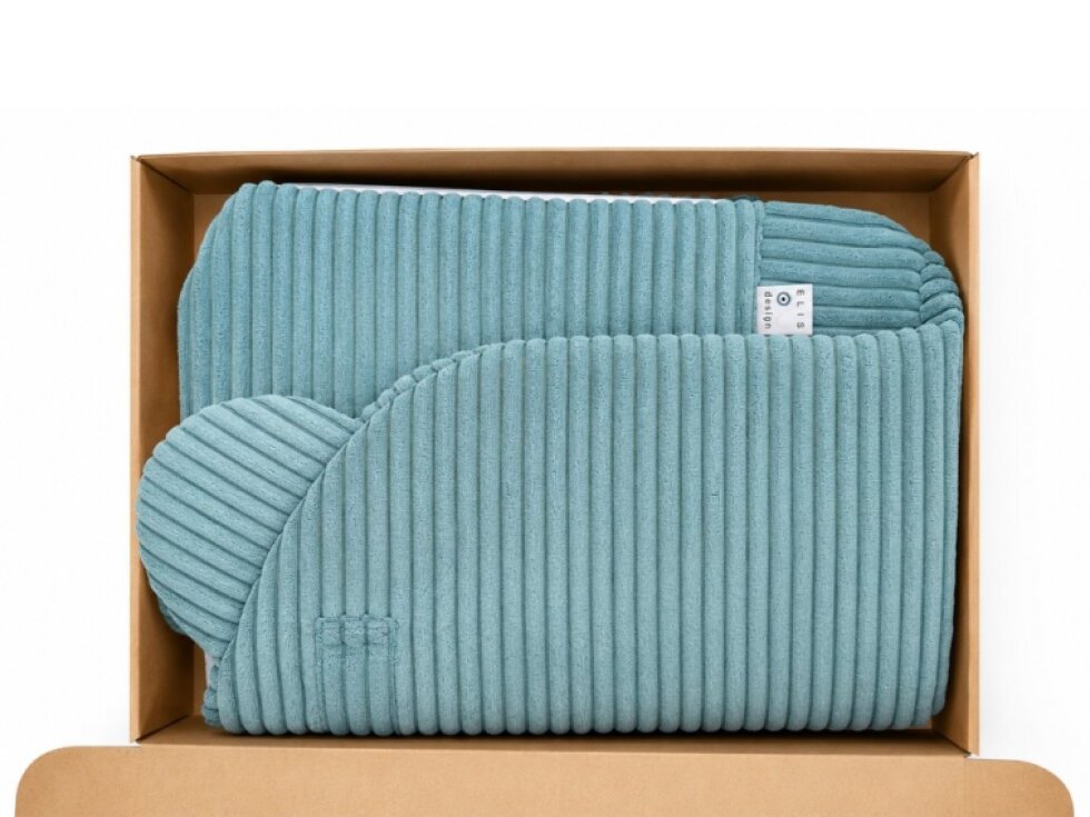 Cordbezug für Kindersessel mit Öhrchen - hellblau