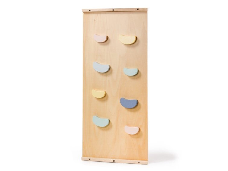 Dřevěná montessori houpačka PRO 5v1 set s prknem 2v1 pastel