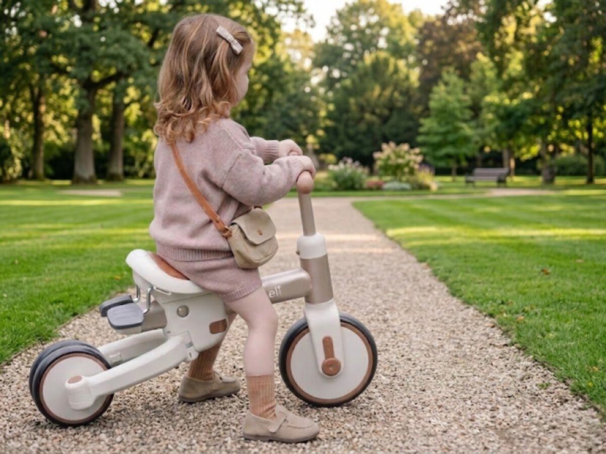 Kinder-Dreirad mit Schubstange 4in1