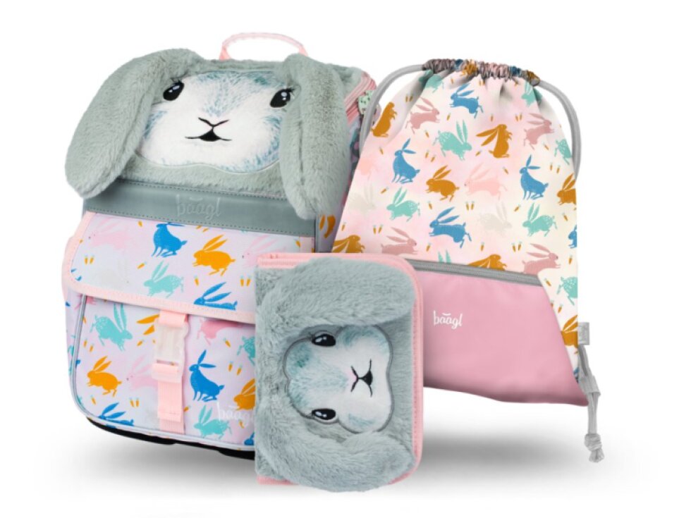 BAAGL 3 SET Zippy Bunny: aktovka, penál, sáček