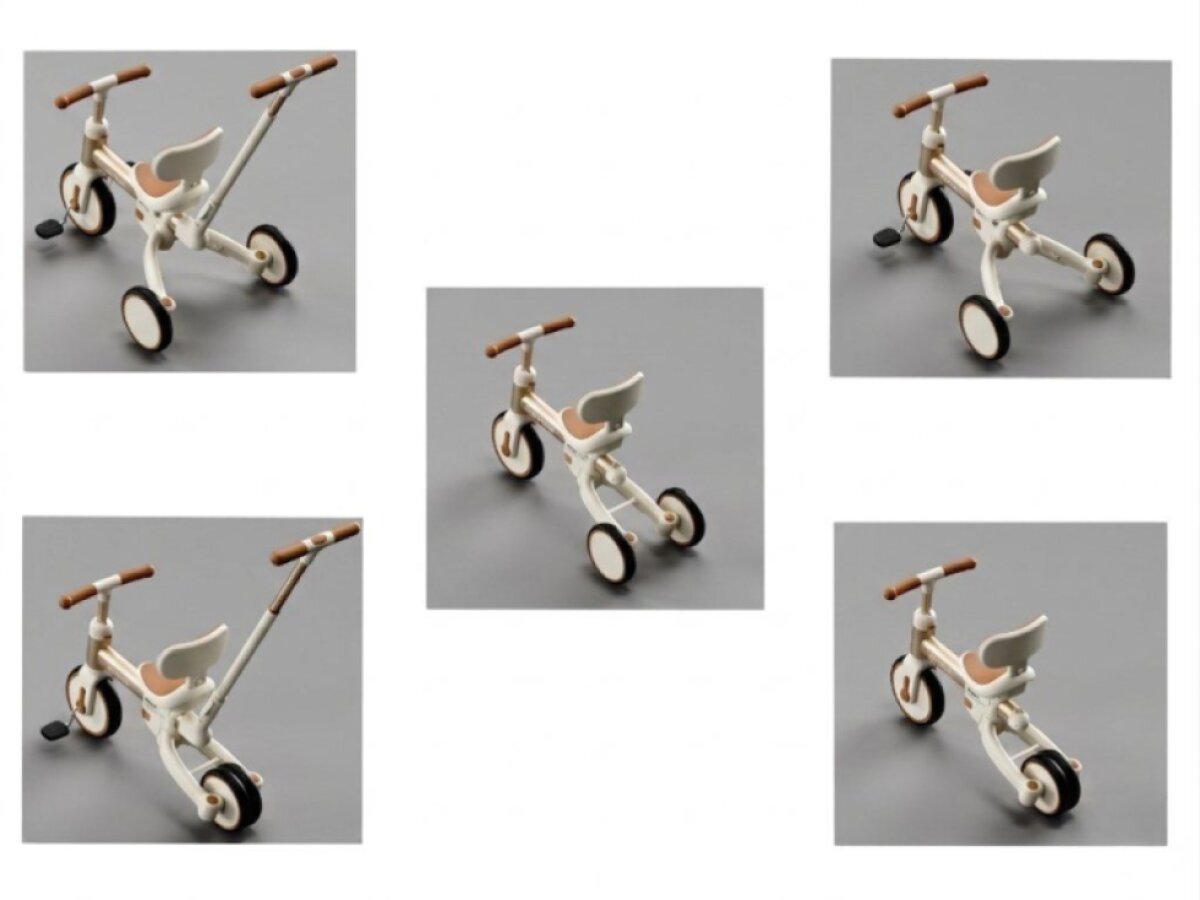 Kinder-Dreirad mit Schubstange 4in1
