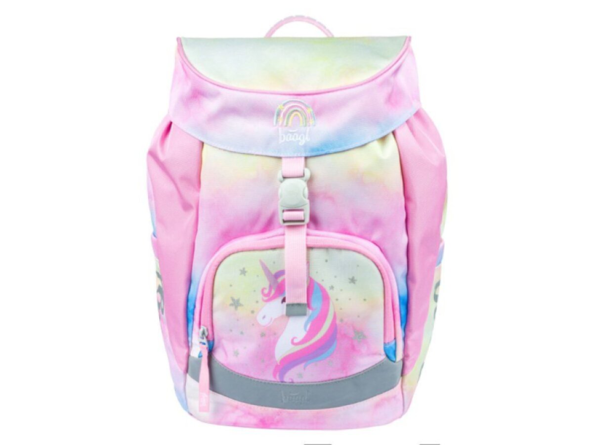 BAAGL 3er-Schulset Airy Rainbow Unicorn: Schulranzen, Federmäppchen & Turnbeutel