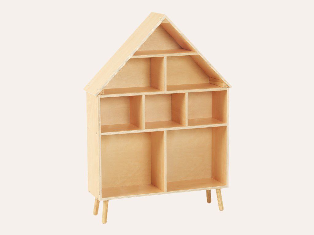 Montessori Kinderbuchregal und Regal - Häuschen