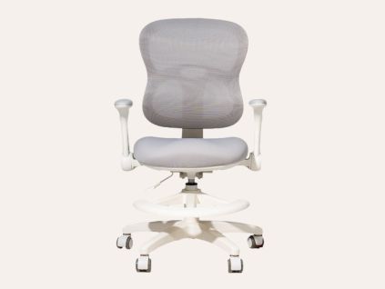 Dětská ergonomická židle s područkami (k psacímu stolu) - šedá