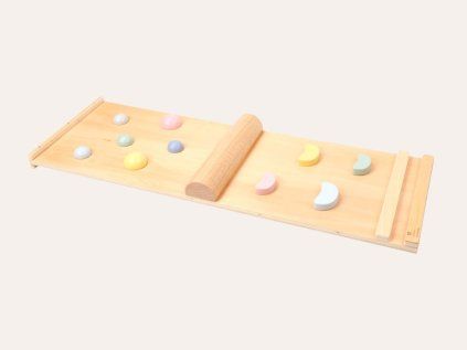 Oboustranné montessori prkno 2v1 pastel k Piklerové trojúhelníku i Montessori houpačce
