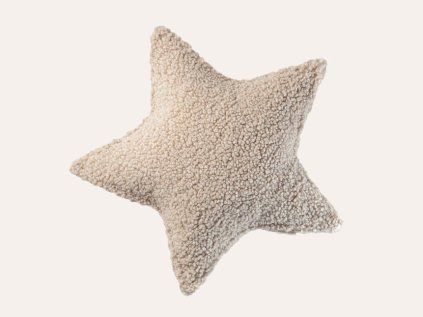 Baby-Kissen Star beige - Plüsch