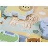 Detail vkládacího dřevěného puzzle pro děti (vkládacího) - zvířátka v ZOO