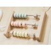 Pastelové počítadlo - Montessori Piklerové trojúhelník 3v1 s activity boardem a prknem 2v1 - pastel