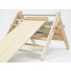 Oboustranné prkno - Montessori Piklerové trojúhelník 3v1 s activity boardem a prknem 2v1 - pastel