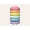 Stapelstein Mini Rainbow set pastelových balančních kamenů