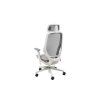 Bílo-šedá ergonomická židle do kanceláře