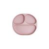 Momi AMI - Kindergeschirr Set Silikon | Essensset für Kinder – Holz - BPA-frei - Rosa
