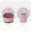 Momi AMI - Kindergeschirr Set Silikon | Essensset für Kinder – Holz - BPA-frei - Rosa