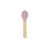 Momi AMI - Kindergeschirr Set Silikon | Essensset für Kinder – Holz - BPA-frei - Rosa