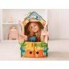 Svitici domecek safari se lvem activity board s hracimi a montessori prvky