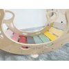 Detail drevene houpacky pro deti barevne 5in1