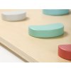 Dřevěné oboustranné prkno ve svěžích fresh barvách k montessori houpačce 5v1
