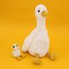 Jebongou weiße Plüschgans - Mama und Baby