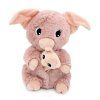Kuscheltier Schweinchen Barbekiou rosa - Mama mit Baby