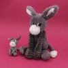 Kuscheltier Esel Poitou grau - Mama und Baby