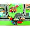 Spielmatte Stadtentdecker mit Eisenbahnstrecke und Straßen