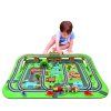 Große Eisenbahn-Spielmatte mit 116 × 87 cm Spielfläche