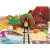 Spielzeug Eisenbahn mit Dinosaurier Landschaft für Kinder