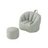 Zweiteiliges Kindersessel-Set mit Fußhocker im Muschel-Design