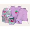BAAGL Schulranzen Zippy Lavender: Set 5 Teilig, Schulranzen, Mäppchen, Turnbeutel, Schürze & Geldbörse